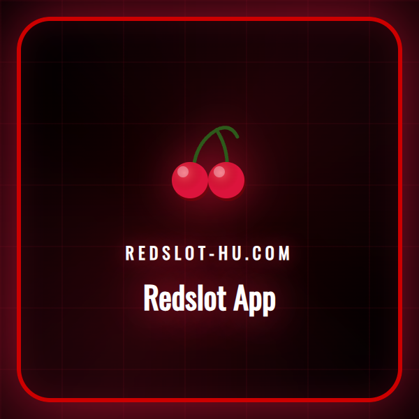 A Redslot App logója egy modern okostelefon képernyőjén jelenik meg.