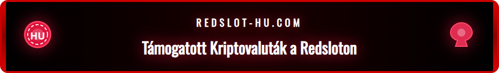 A Redsloton elfogadott kriptovaluták logói: Bitcoin, Ethereum és USDT.