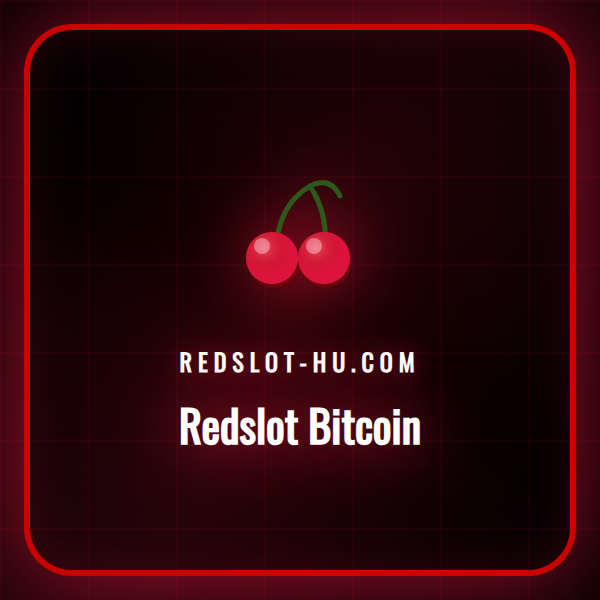 Bitcoin érme a Redslot logóval, a kripto fizetési mód szimbóluma.