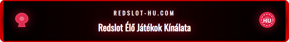 A Redslot élő kaszinó játékválasztékát bemutató képernyőkép különböző asztalokkal.
