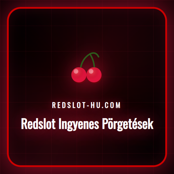 Egy Redslot kaszinó promóciós banner, amely ingyenes pörgetéseket hirdet egy nyerőgépen.
