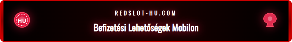 A Redslot mobil felületén választható fizetési módok ikonjai.