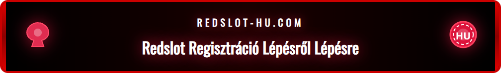 A Redslot regisztrációs felülete laptopon, a szükséges adatokkal.