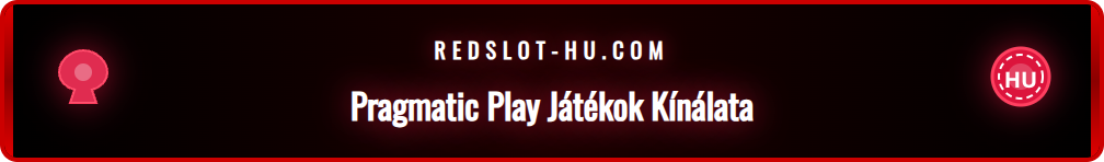 A Redslot kaszinó felületén látható népszerű Pragmatic Play játékok logói és ikonjai.