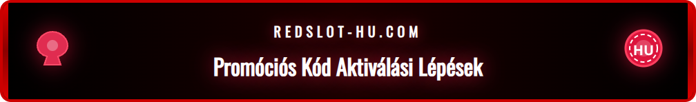 A Redslot regisztrációs felülete, ahol a promóciós kód mező jól láthatóan ki van emelve.