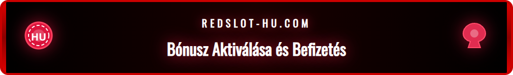 Redslot befizetési felület, bankkártyás opcióval a bónusz igényléséhez.