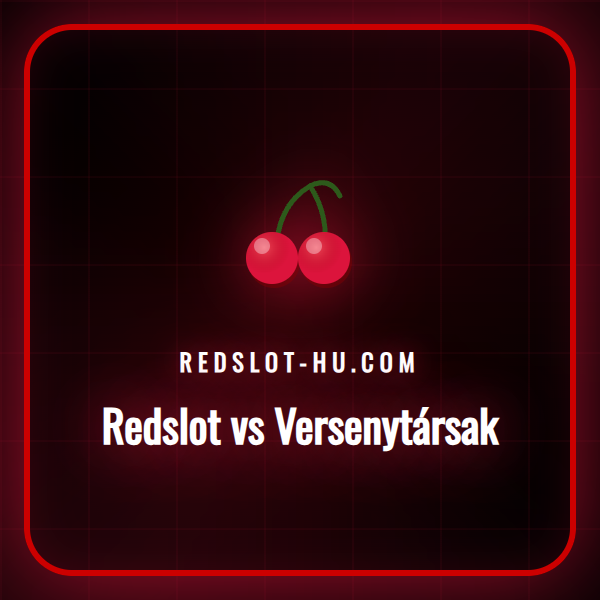 Egy grafikon, amely a Redslot kaszinó és versenytársainak főbb jellemzőit hasonlítja össze.